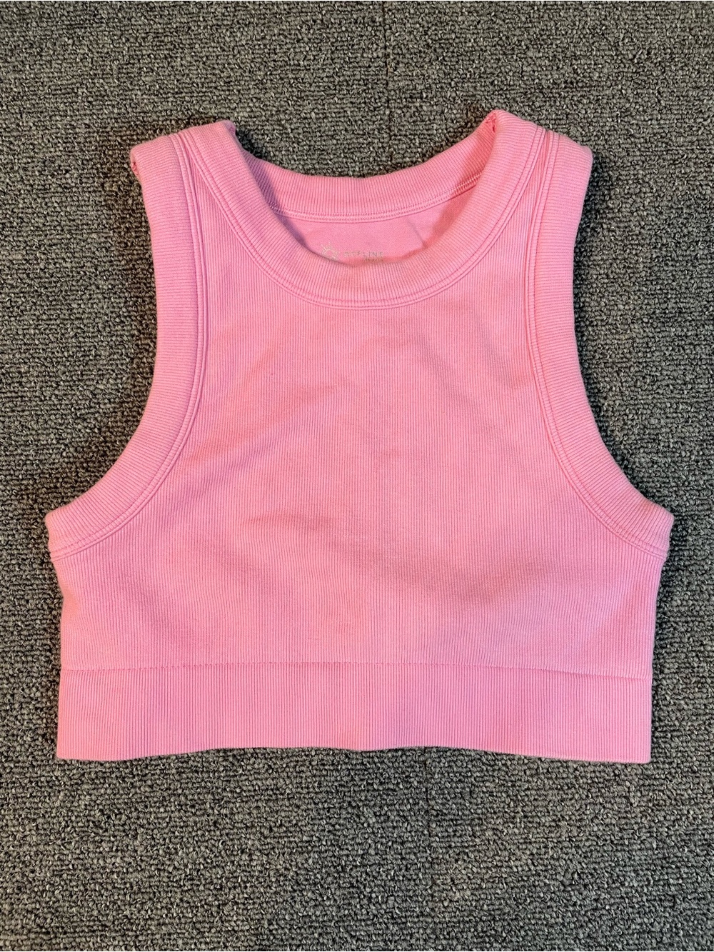 Offline by Aerie Seamless Ribbed High-Neck Sports Bra / Crop Tank Top - Small